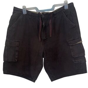 🌹RUGGED WEAR GRAY DRAWSTRING CARGO SHORTS